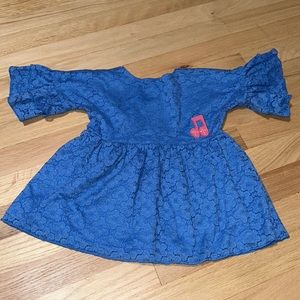 Mini RODINI blue lace dress size size 18M